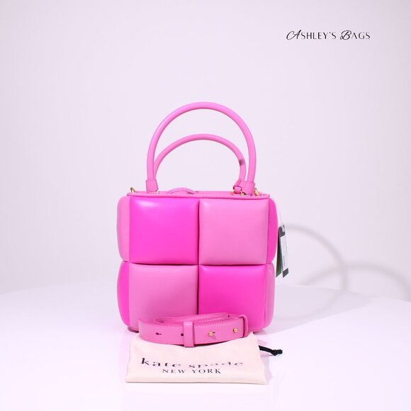 Kate Spade Boxxy Colorblocked Tote In Vivid Snapdragon Multi Pink - Picture 2 of 10